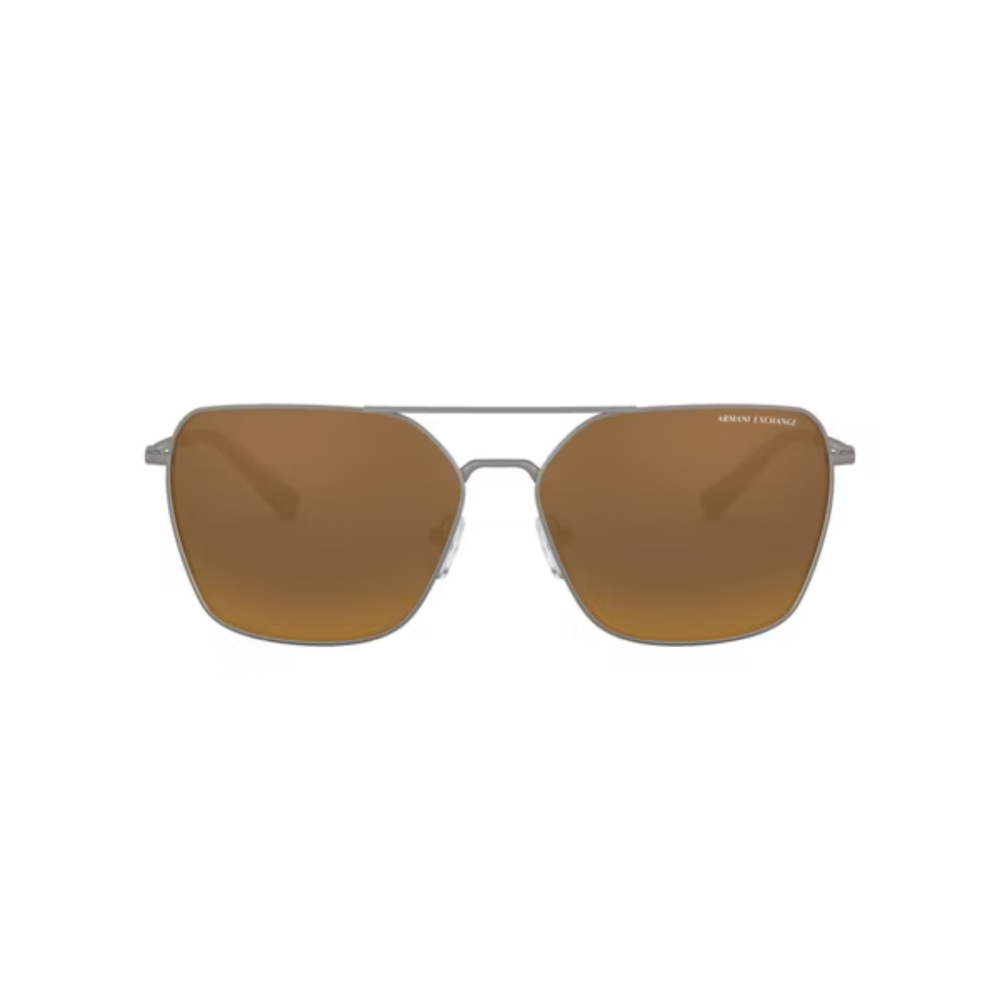 Armani Exchange AX2029S unisex metal rectangle sunglasses side temple profile
