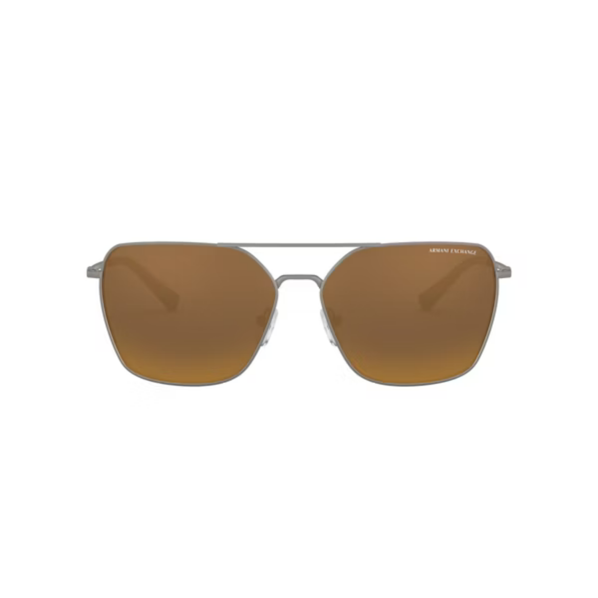 Armani Exchange AX2029S unisex metal rectangle sunglasses side temple profile