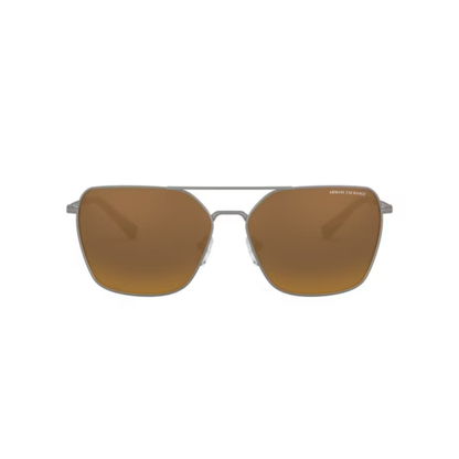 Armani Exchange AX2029S unisex metal rectangle sunglasses side temple profile