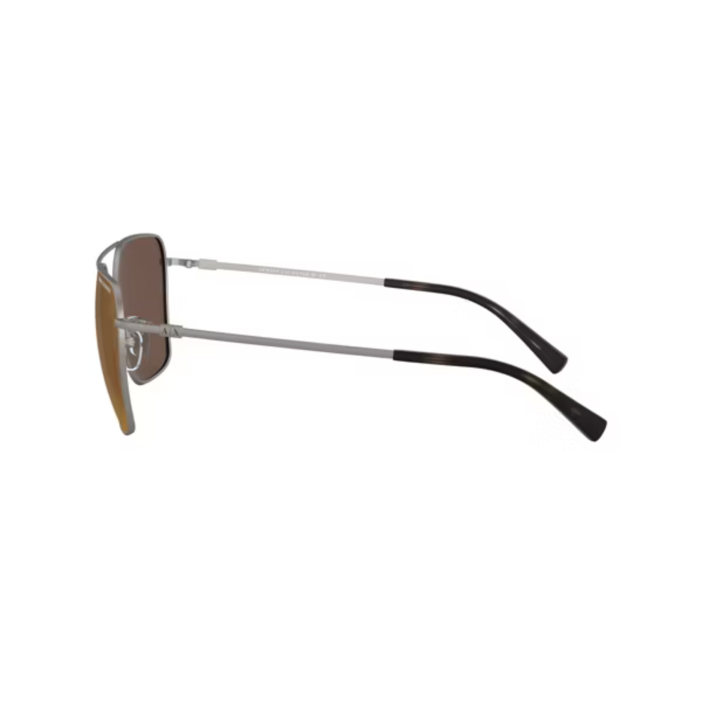 Armani Exchange AX2029S unisex metal rectangle full-rim sunglasses three-quarter view