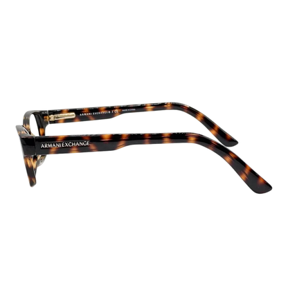 Armani Exchange AX3017 8117 women's acetate tortoise rectangular optical frame three-quarter view