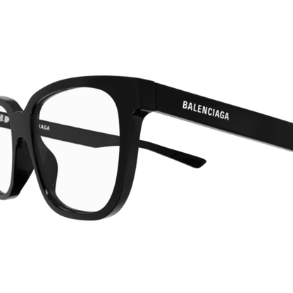 BB0078O Black001 Balenciaga BB0078O unisex square optical frame with premium luxury acetate design