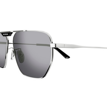 003Silver Balenciaga BB0298SA unisex sunglasses with premium luxury designer full rim frame