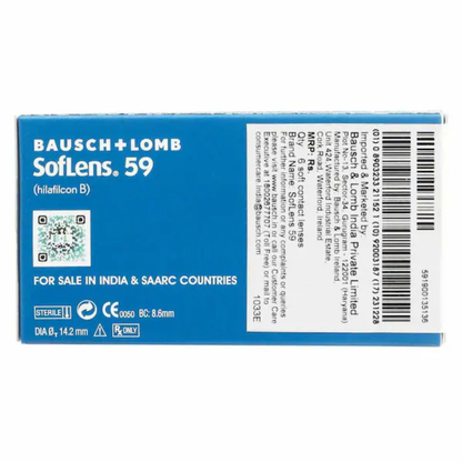 Bausch and Lomb SofLens 59 SL59 monthly disposable soft contact lenses with 59 percent water content