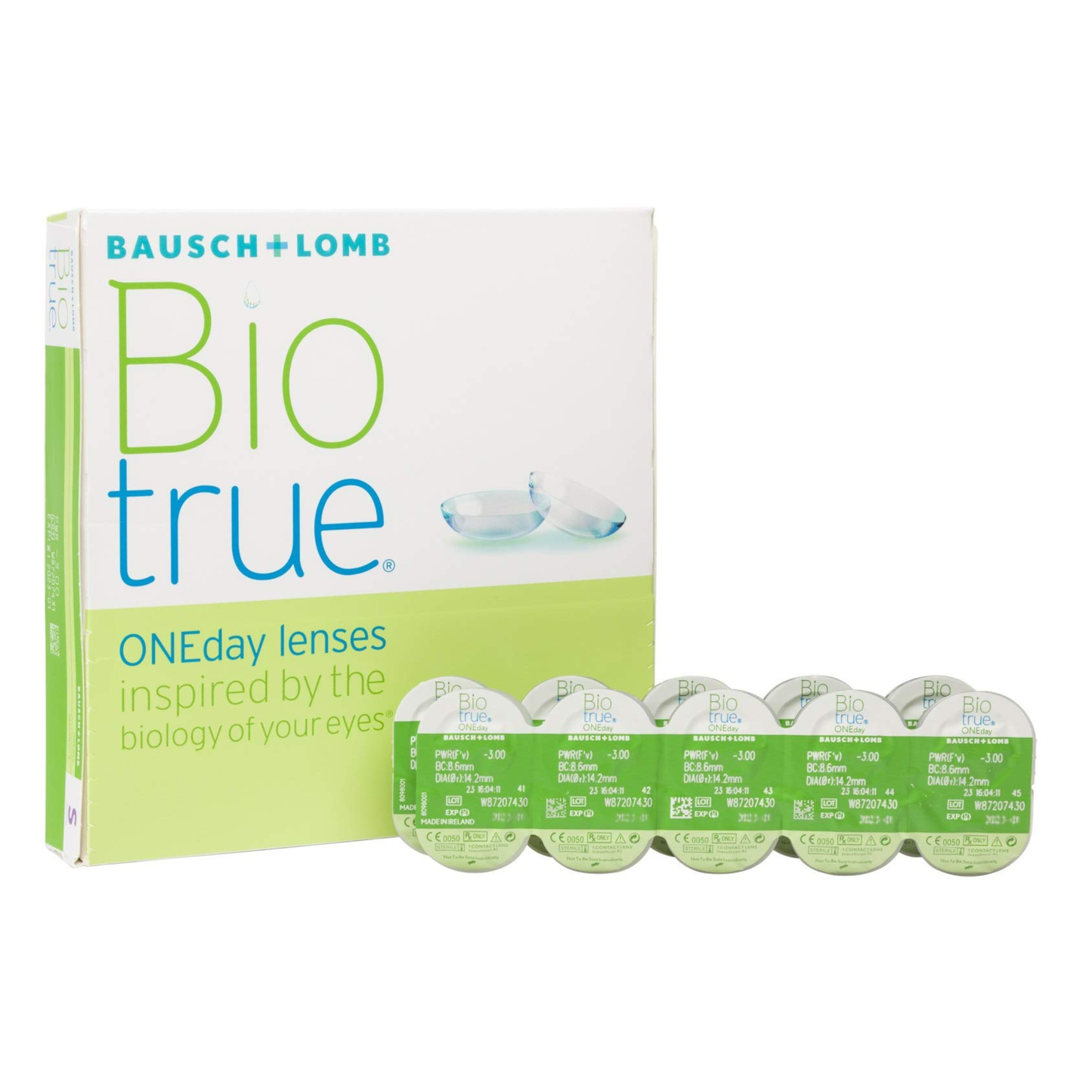 Bausch and Lomb Biotrue Daily 30 Pack daily disposable contact lenses with moisture-rich comfort