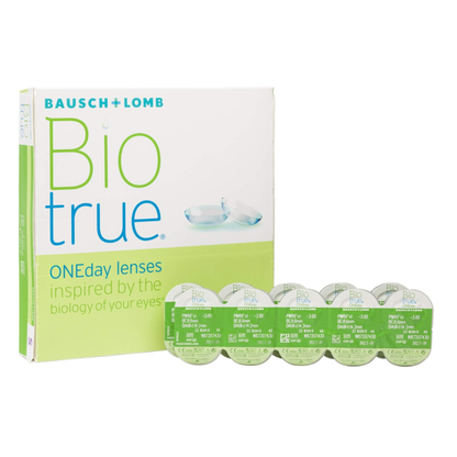Bausch and Lomb Biotrue Daily 30 Pack daily disposable contact lenses with moisture-rich comfort