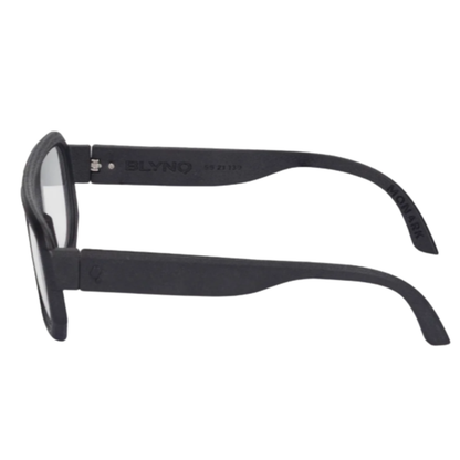 Blynq Monark unisex nylon rectangle optical frame side temple profile