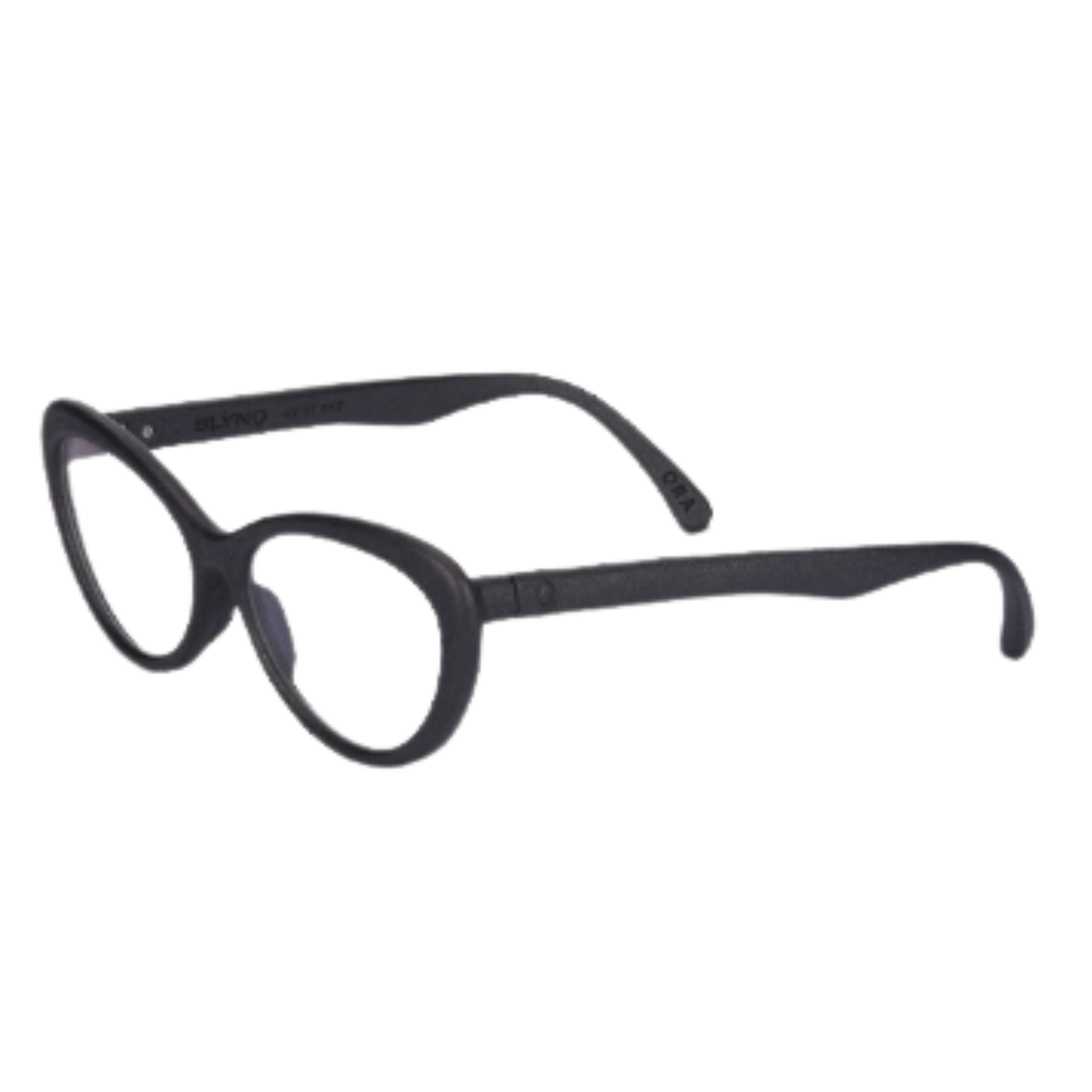 Blynq Ora women hypoallergenic nylon cat-eye oval optical frame three-quarter view