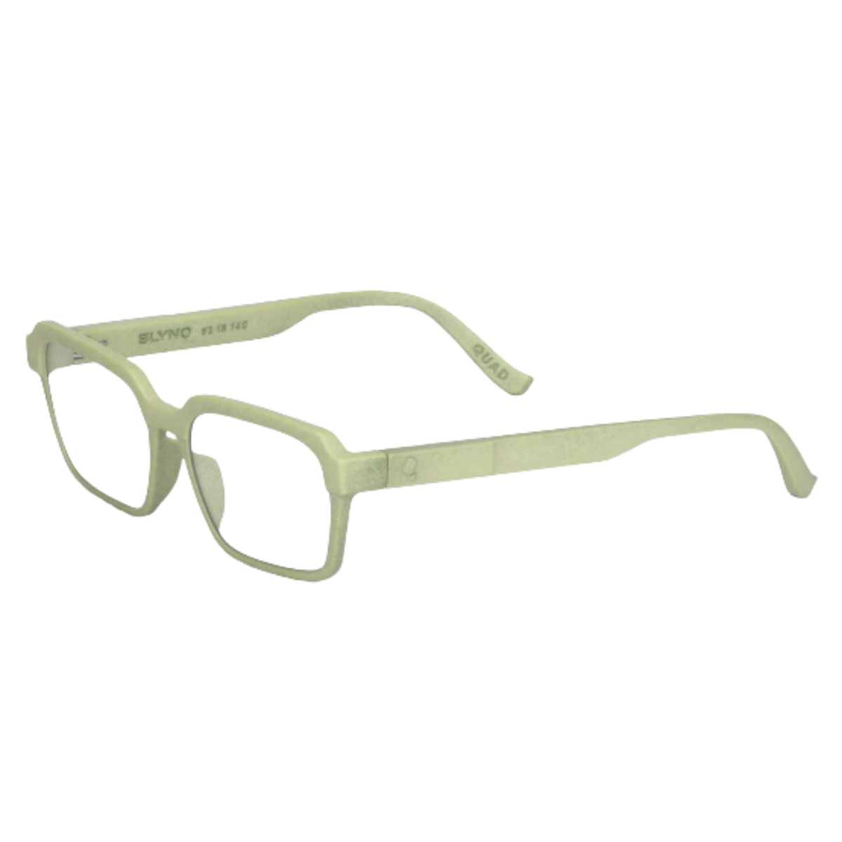 Blynq Quad unisex hypoallergenic nylon quadrilateral optical frame three-quarter view