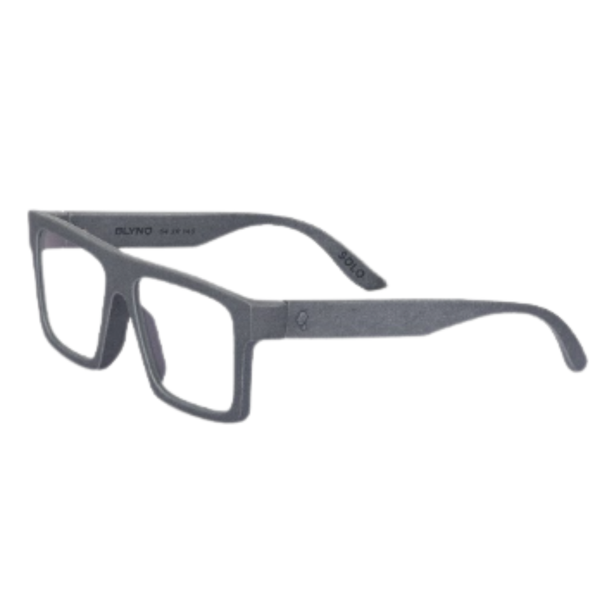 Blynq Solo unisex hypoallergenic nylon square optical frame three-quarter view