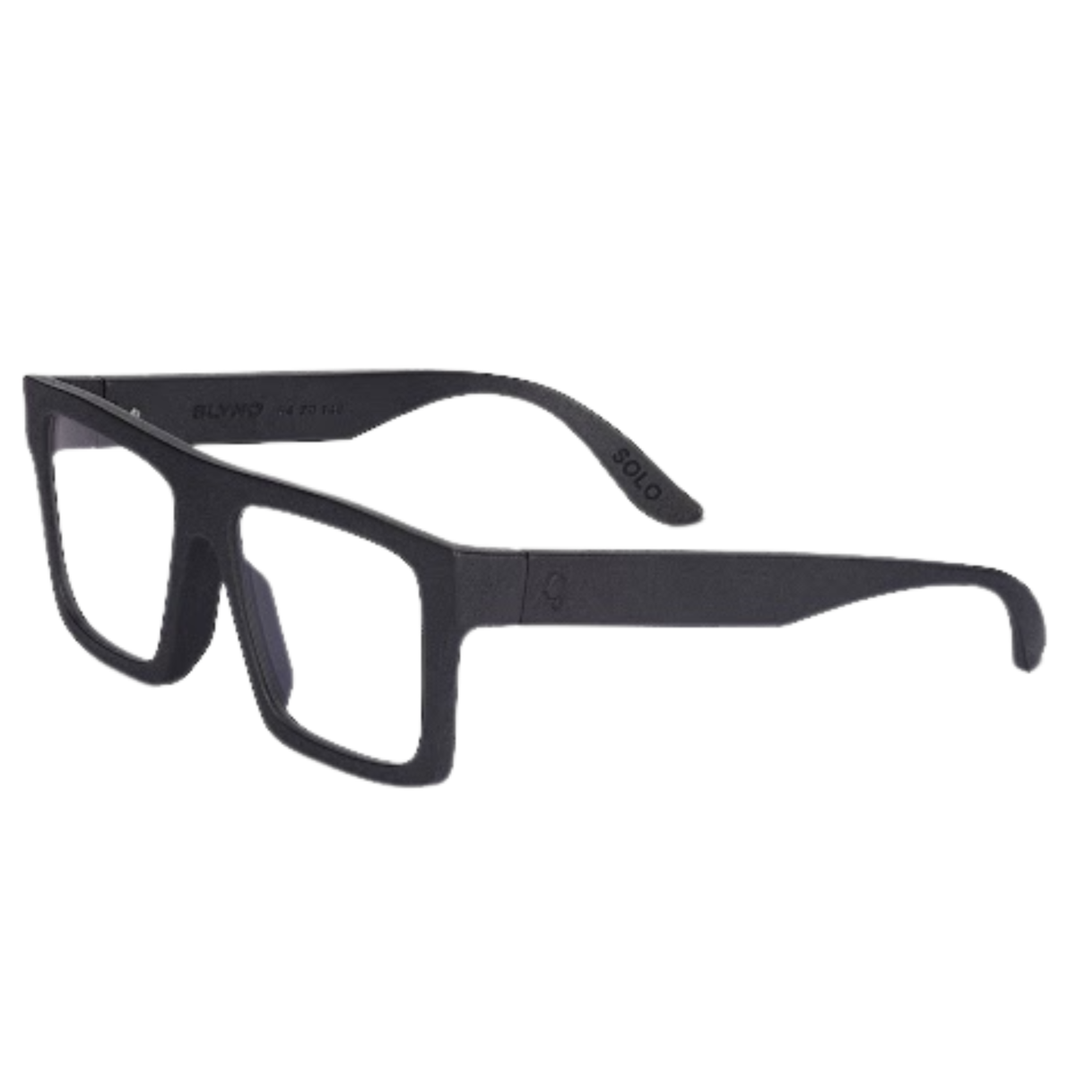 Blynq Solo unisex hypoallergenic nylon square optical frame three-quarter view