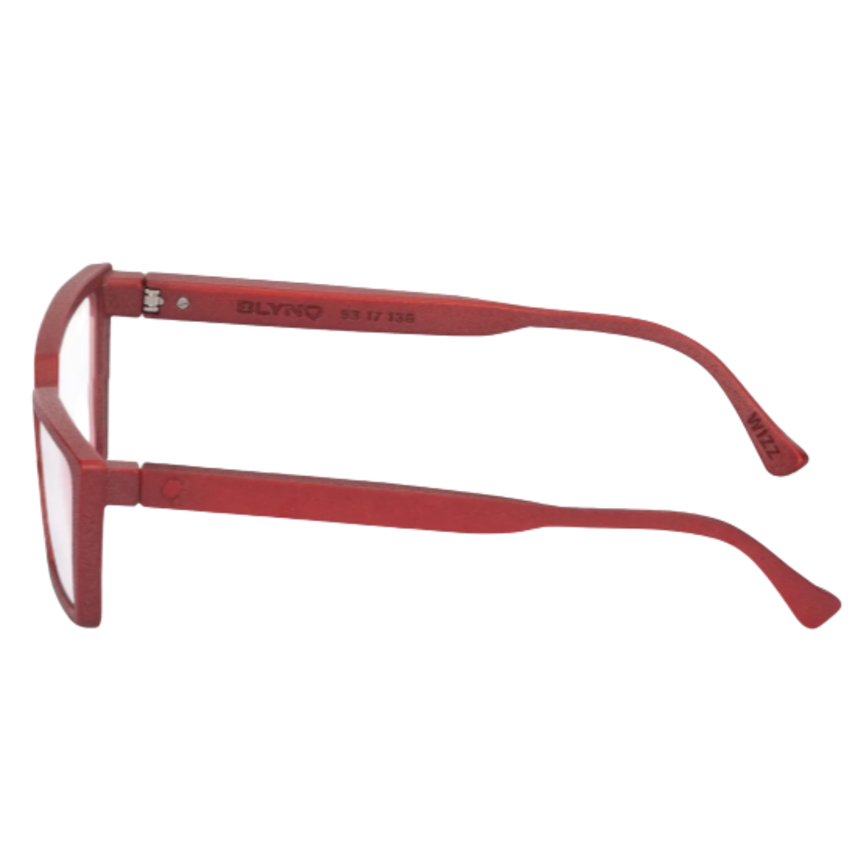 Blynq Wizz womens hypoallergenic nylon rectangle cat-eye optical frame side profile