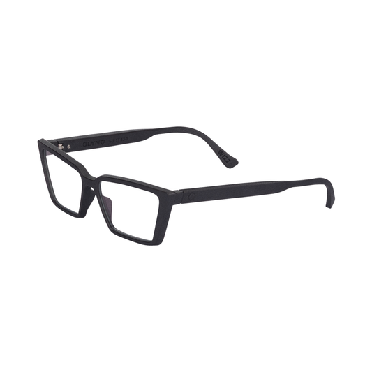 Blynq Wizz womens hypoallergenic nylon rectangle cat-eye optical frame angle profile