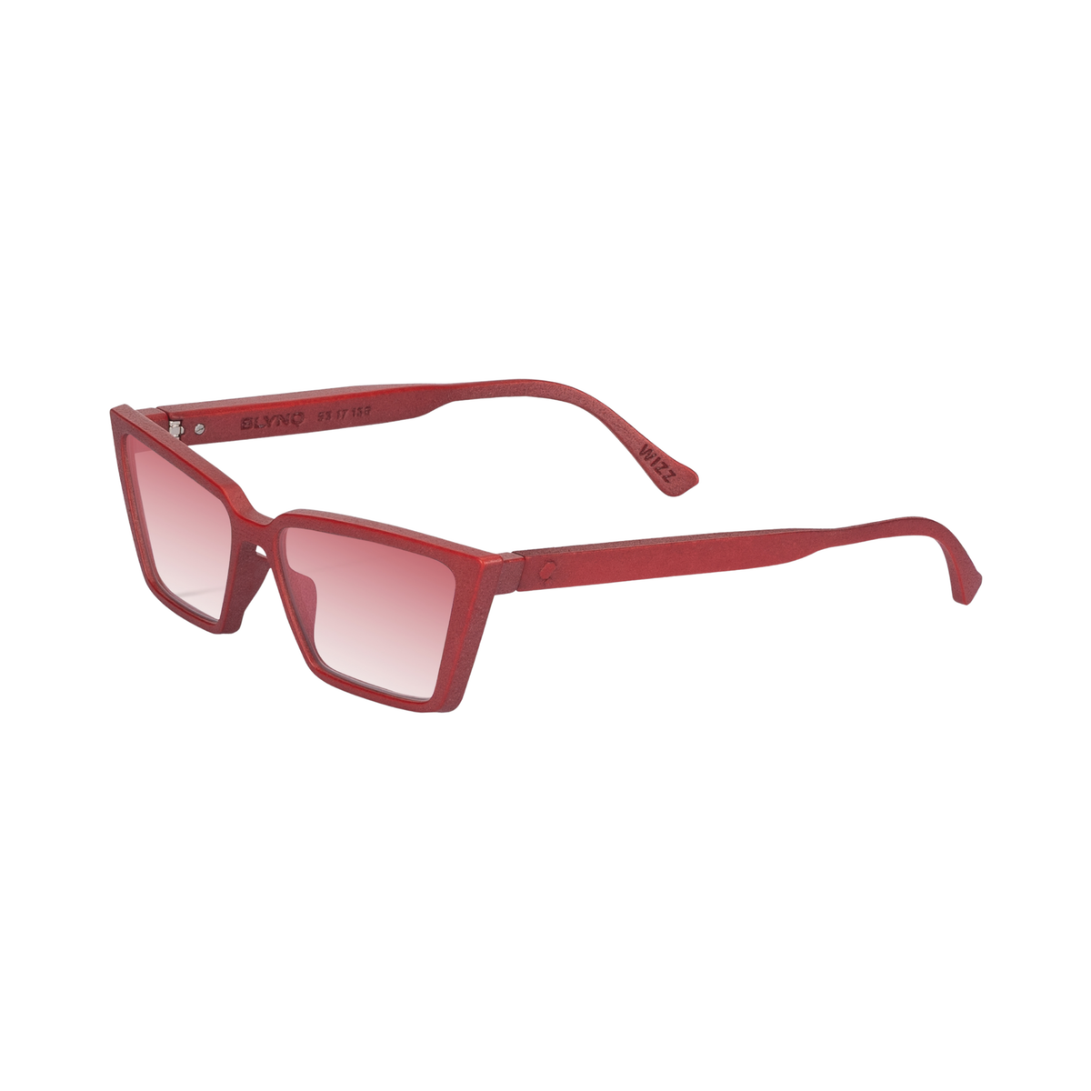 Blynq Wizz women hypoallergenic nylon rectangle cat eye optical frame three quarter view