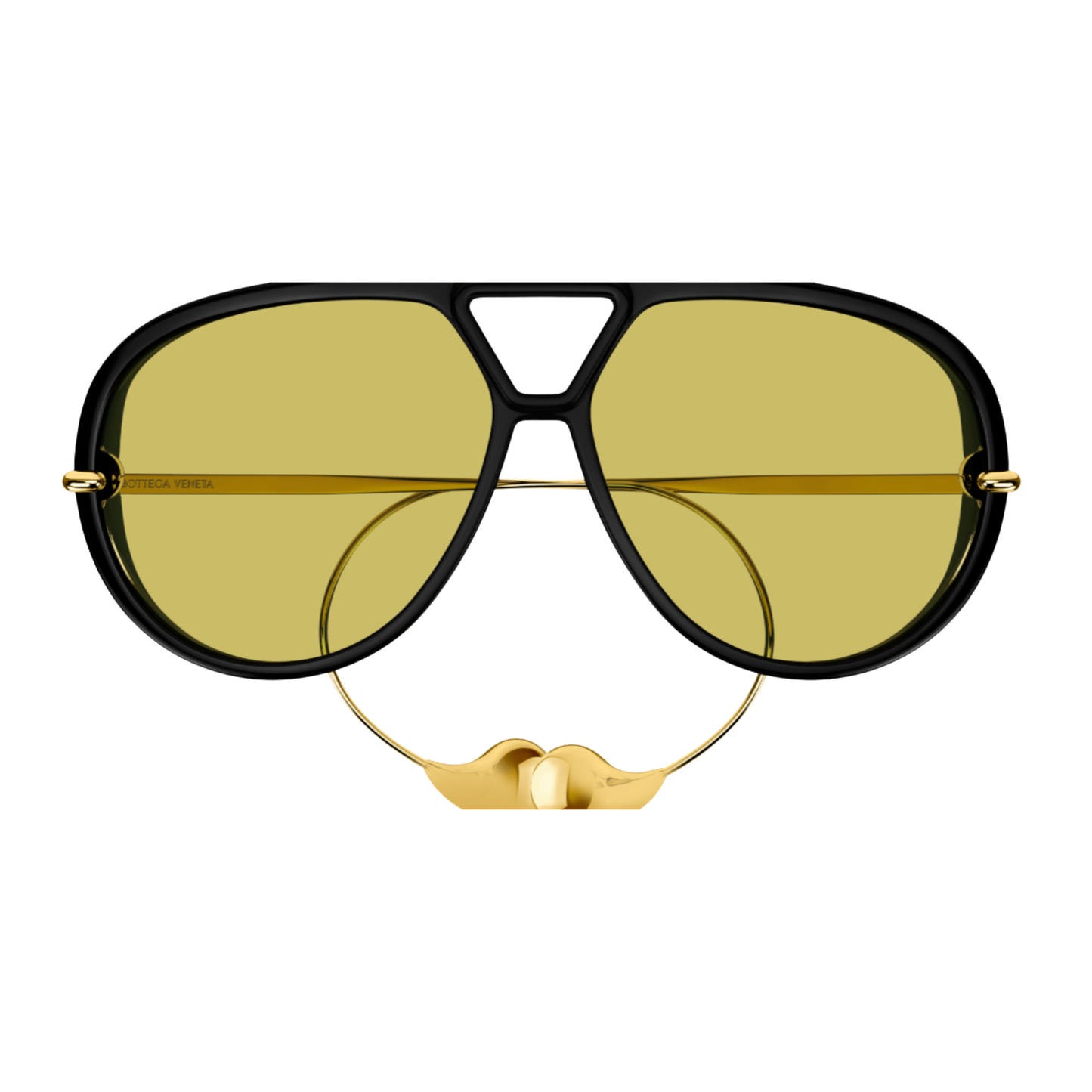 Bottega Veneta BV1273S unisex metal pilot sunglasses with premium UV-protective lenses and luxury full-rim frame.
