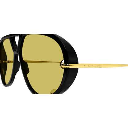 Bottega Veneta BV1273S unisex metal pilot sunglasses with premium UV-protective lenses and luxury full-rim frame.