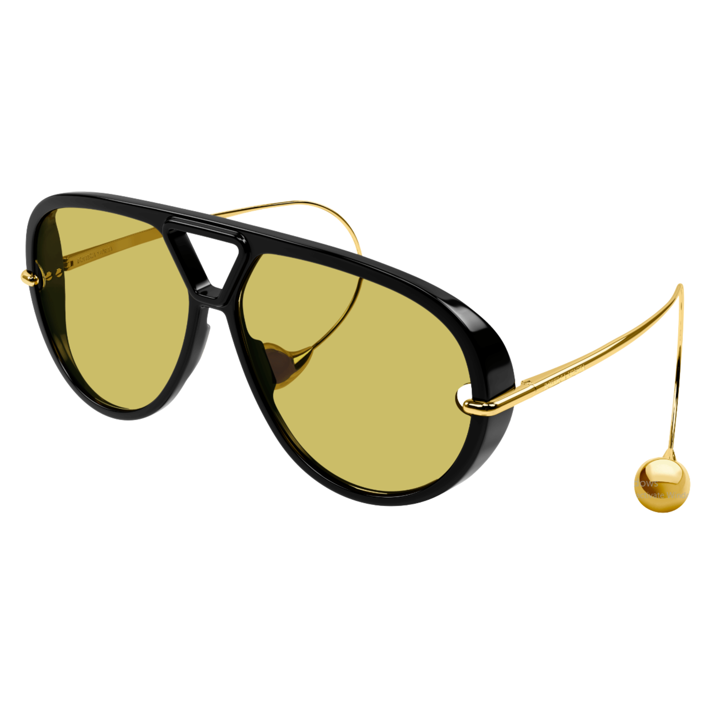 Bottega Veneta BV1273S unisex metal pilot sunglasses with premium UV-protective lenses and luxury full-rim frame.