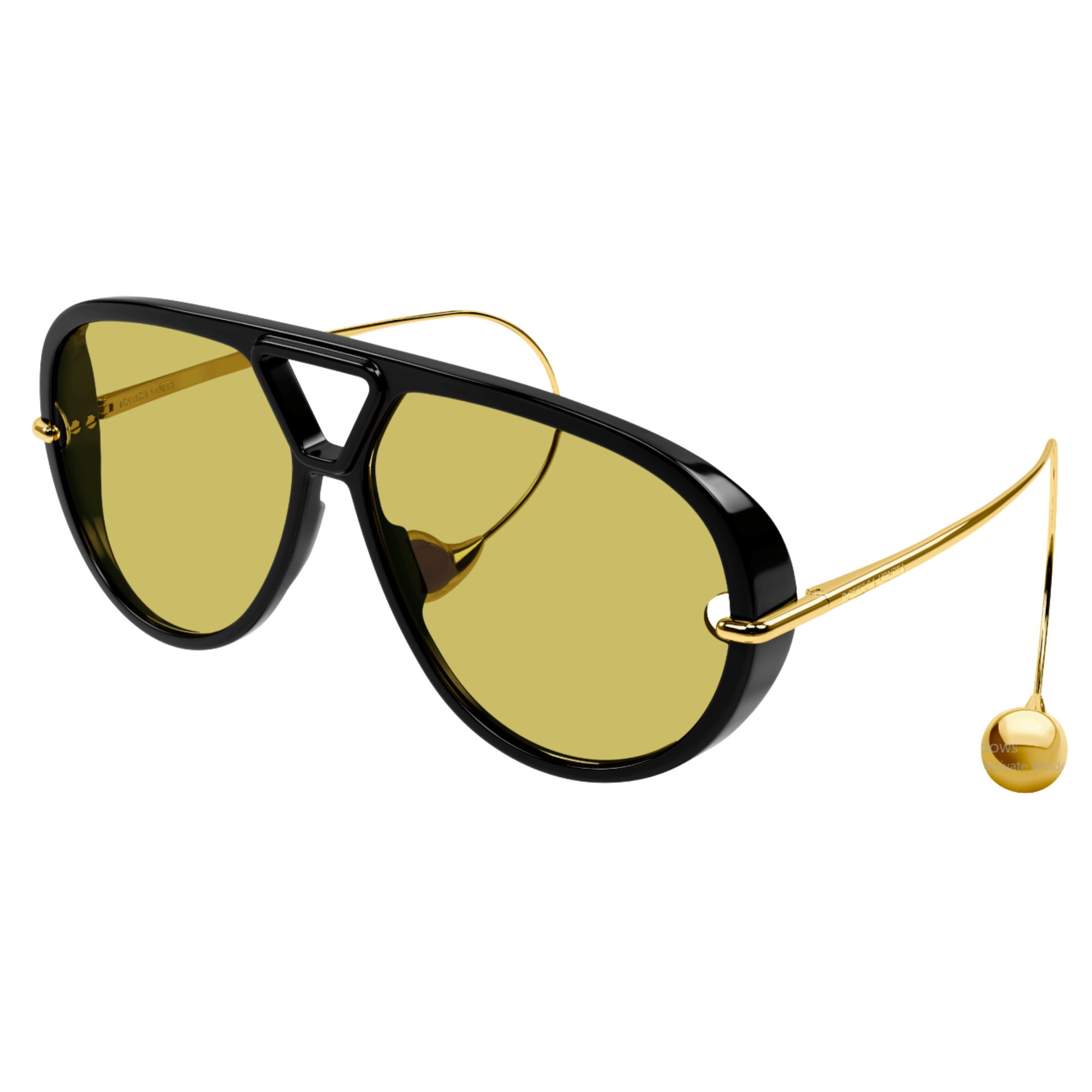 Bottega Veneta BV1273S unisex metal pilot sunglasses with premium UV-protective lenses and luxury full-rim frame.