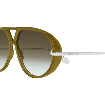 Bottega Veneta BV1274S unisex aviator acetate sunglasses with premium Italian luxury styling