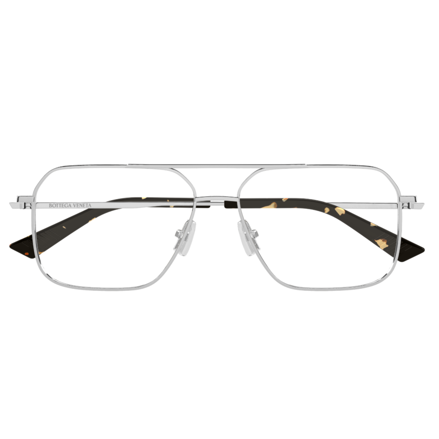 Bottega Veneta BV1384O unisex navigator metal optical frame with luxury Italian designer styling