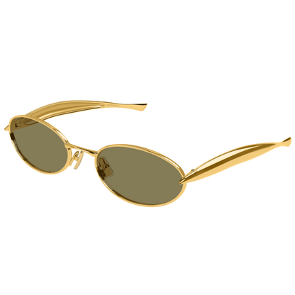 Bottega Veneta BV1386S Oval Metal Sunglasses Angle View