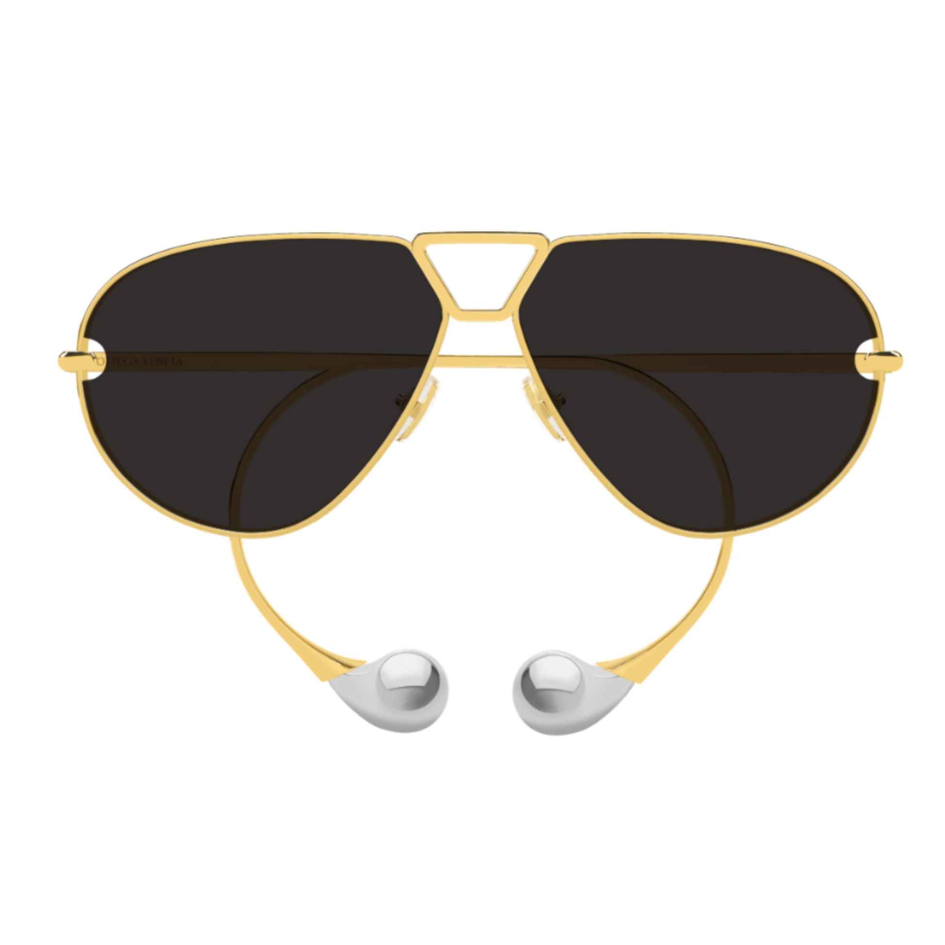 Bottega Veneta BV1437S women metal pilot full rim sunglasses front view