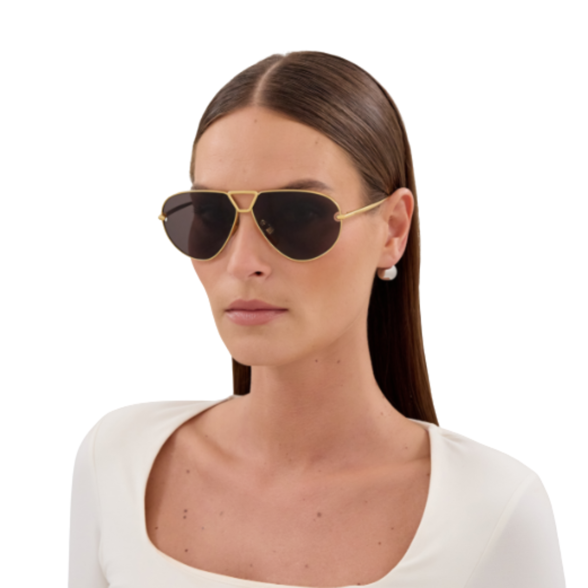 Bottega Veneta BV1437S women metal pilot full rim sunglasses model image