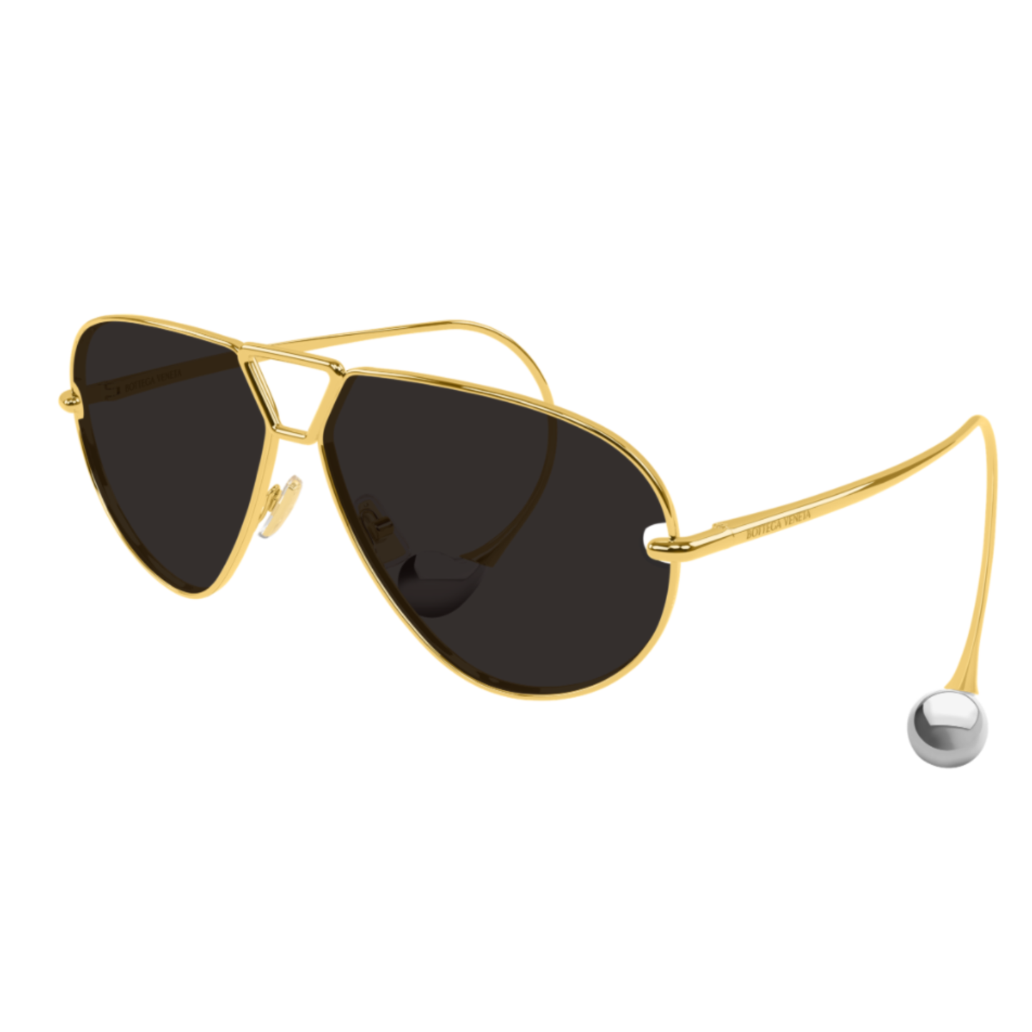 Bottega Veneta BV1437S women metal pilot full rim sunglasses three quarter