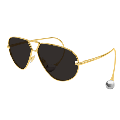 Bottega Veneta BV1437S women metal pilot full rim sunglasses three quarter