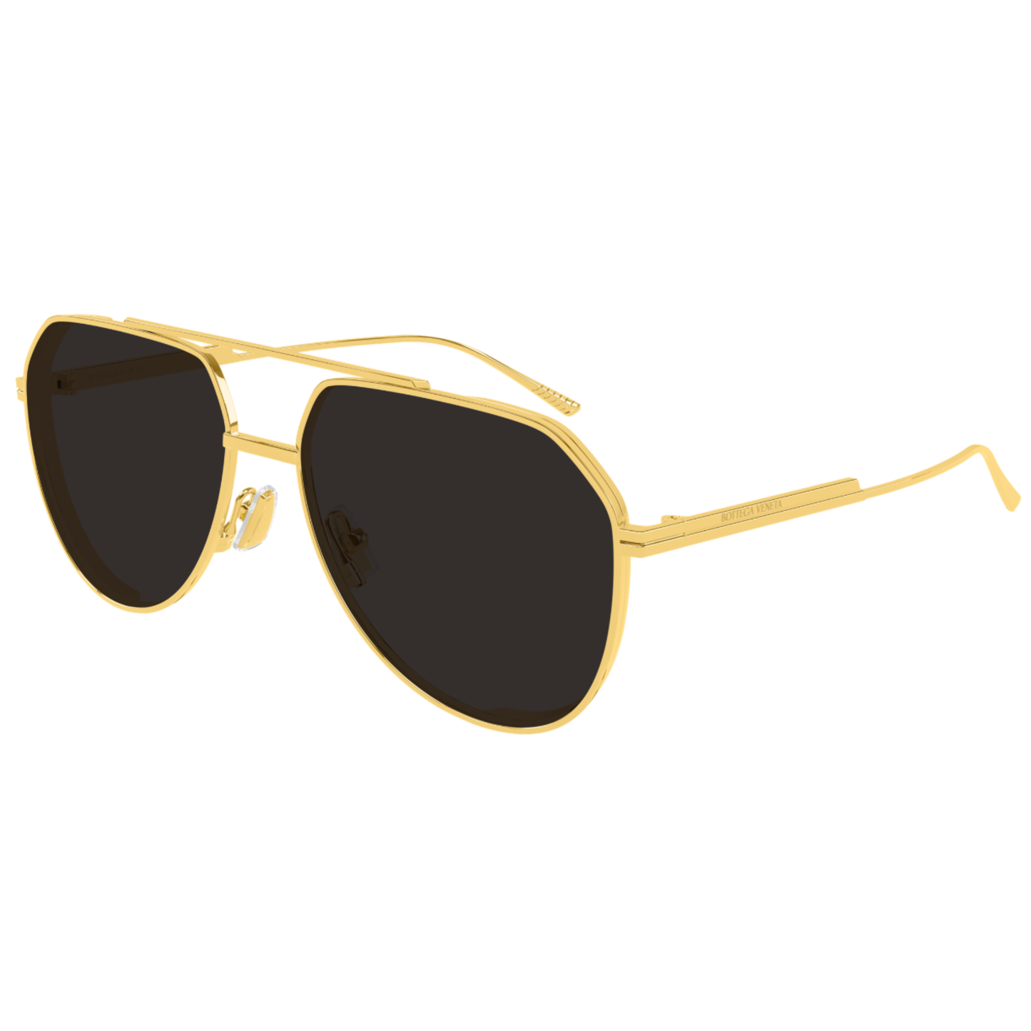 Bottega Veneta BV1465S Aviator Metal Sunglasses Angle View