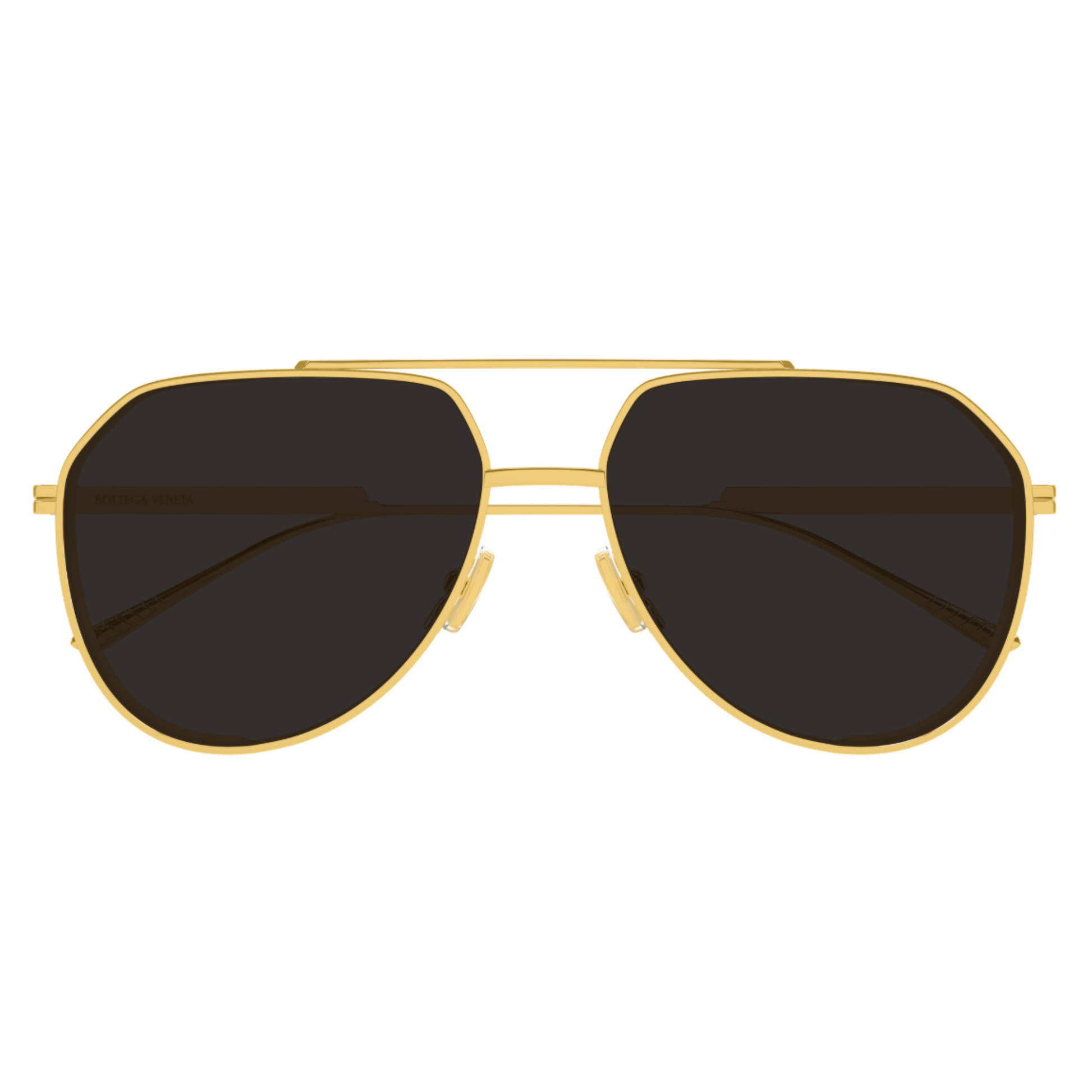 Bottega Veneta BV1465S Aviator Metal Sunglasses Front View