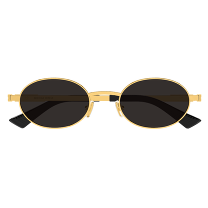 Bottega Veneta BV1470S Oval Metal Sunglasses Front View