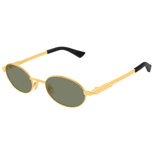 Bottega Veneta BV1470S unisex oval metal sunglasses with luxury Italian designer styling
