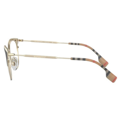 Burberry BE1334 womens metal clubmaster full-rim optical frame three-quarter view
