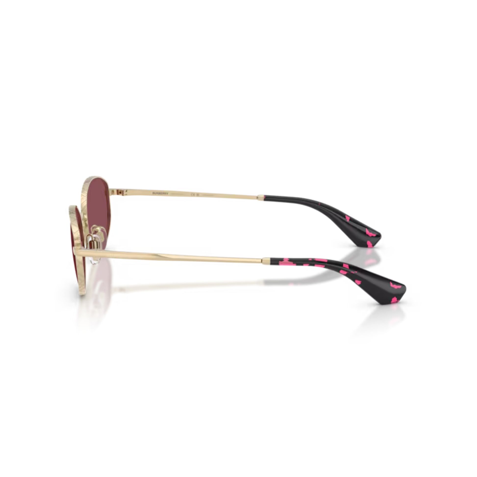 Burberry BE3169 unisex oval metal sunglasses with luxury British designer styling