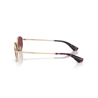 Burberry BE3169 unisex oval metal sunglasses with luxury British designer styling