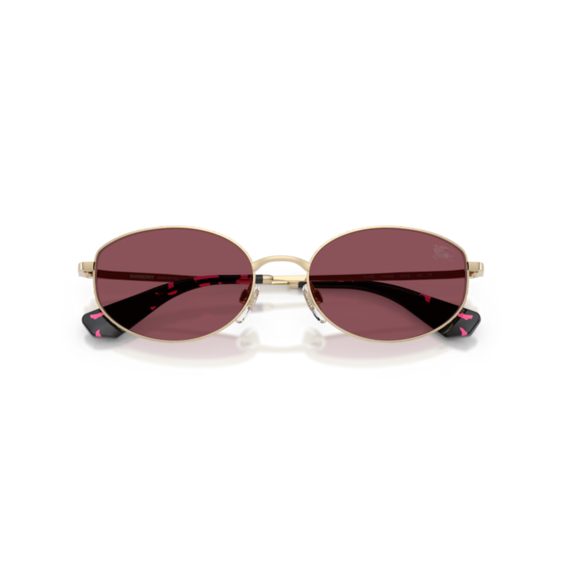 Burberry BE3169 unisex oval metal sunglasses with luxury British designer styling