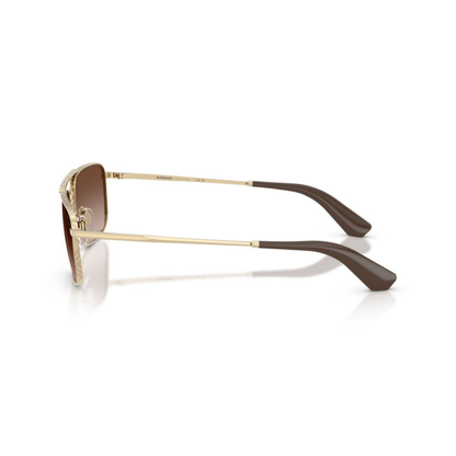 Burberry BE3170 unisex metal aviator full-rim sunglasses three-quarter view