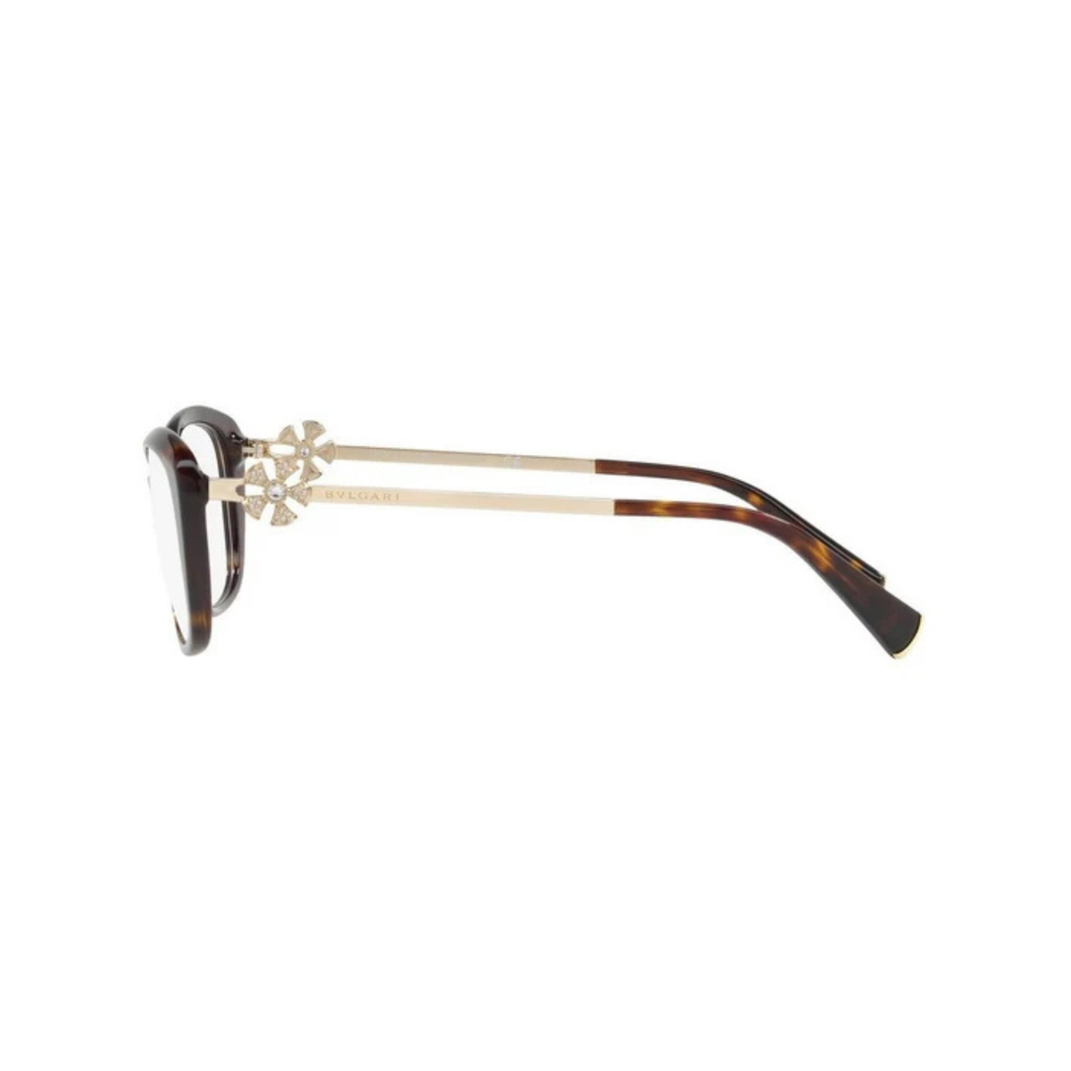 Bvlgari BV4145B womens acetate rectangle optical frame hinge construction detail