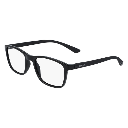 Calvin Klein CK19571N unisex rectangle optical frame with a lightweight full-rim design for stylish everyday prescription eyewear. Angle  View 