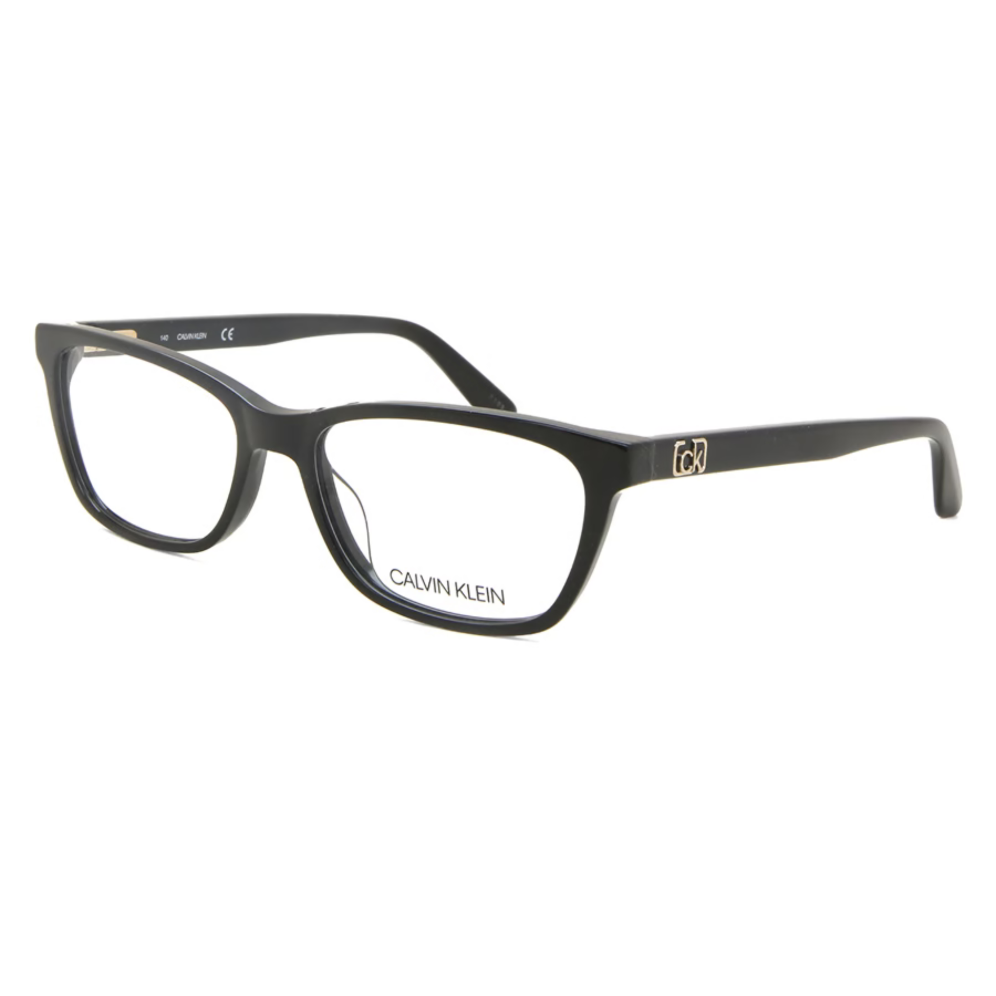 Calvin Klein CK20530 women's rectangle optical frame with lightweight full-rim design for stylish everyday prescription eyewear. Angle View 