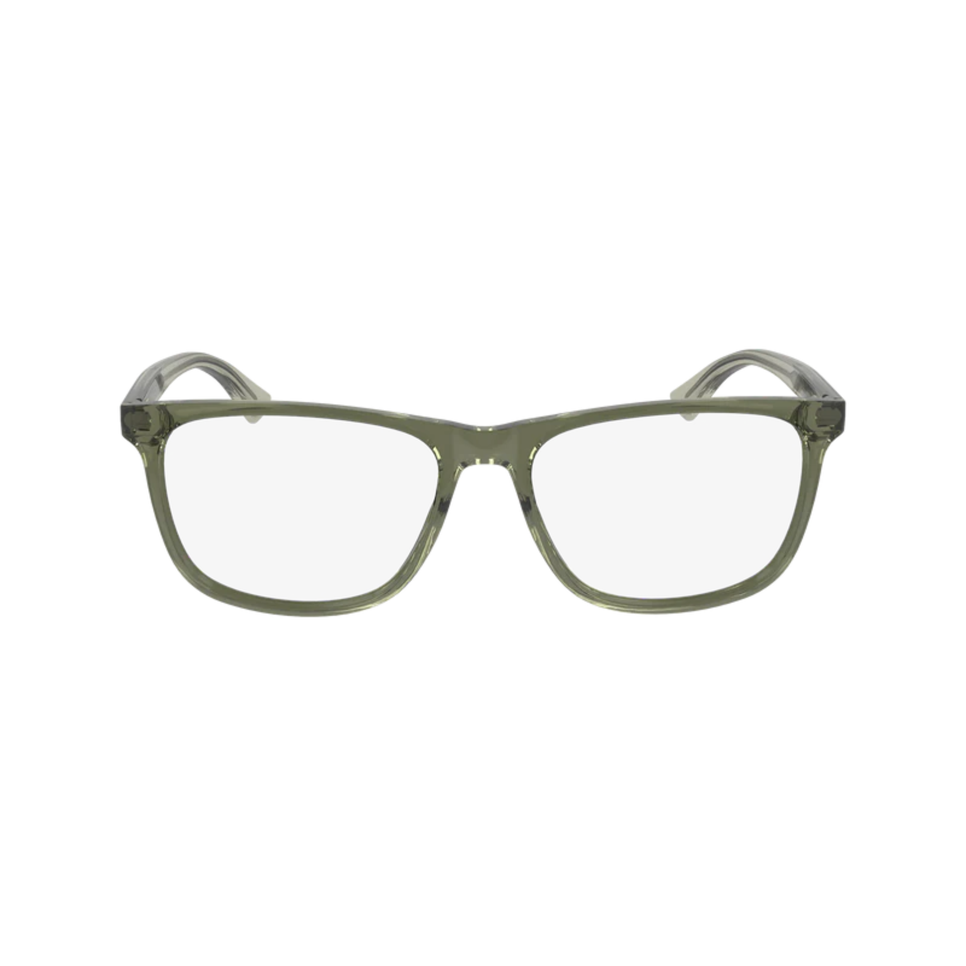 Calvin Klein CK23548 unisex square plastic optical frame featuring a lightweight full-rim design for premium everyday prescription eyewear. Front View