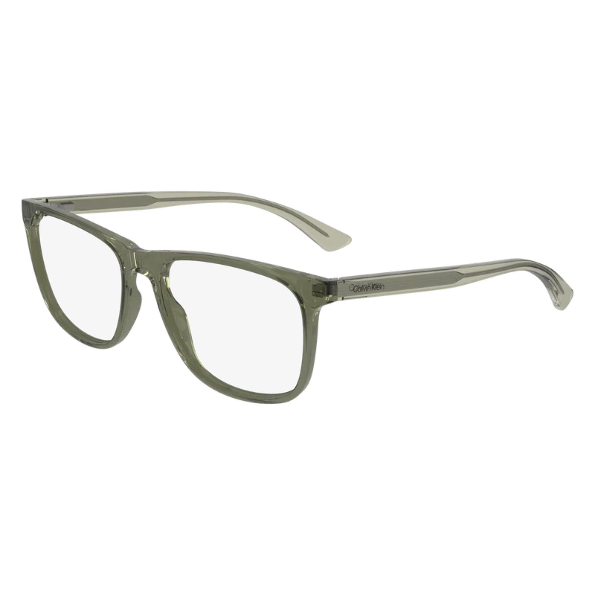 Calvin Klein CK23548 unisex square plastic optical frame featuring a lightweight full-rim design for premium everyday prescription eyewear. Angle View 