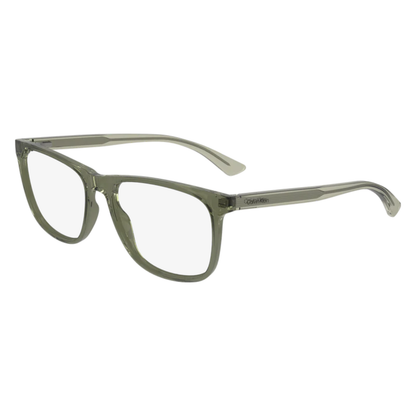 Calvin Klein CK23548 unisex square plastic optical frame featuring a lightweight full-rim design for premium everyday prescription eyewear. Angle View 