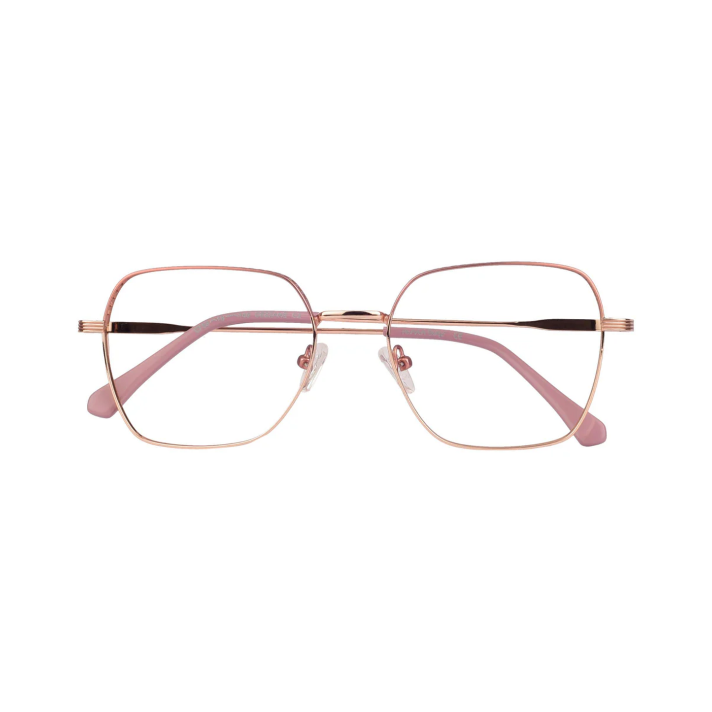  Cezzane Rose Pink Gold/C2 elegant round eyeglasses with lightweight full-rim frame and modern everyday styling.