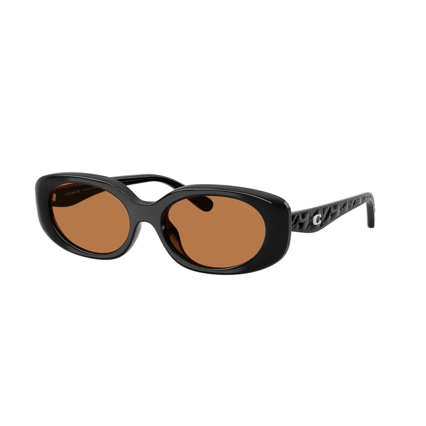 Coach HC8443D women’s oval acetate sunglasses with lightweight luxury designer styling