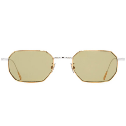 Cutler and Gross AUSN 24K Yellow Gold Sunglasses Front View