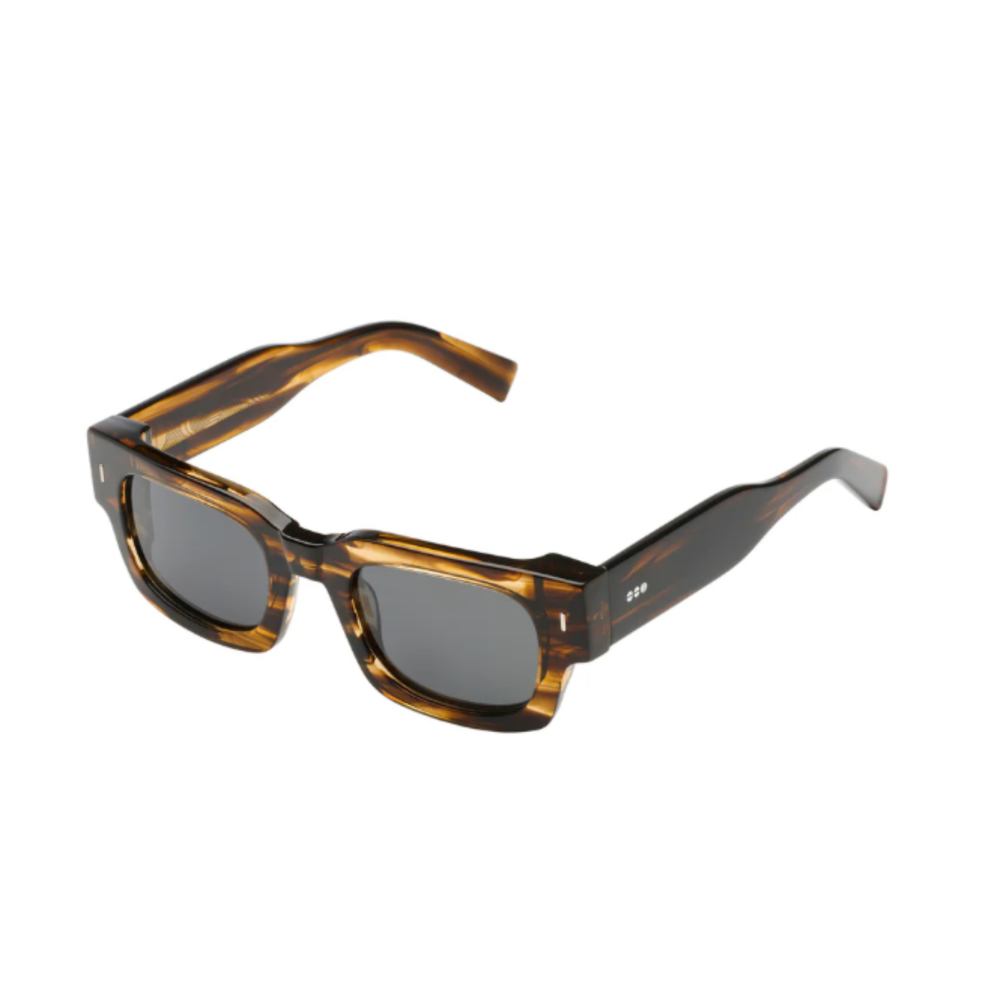 BrownHavanaGrey Dakota square acetate unisex sunglasses with modern premium full rim frame