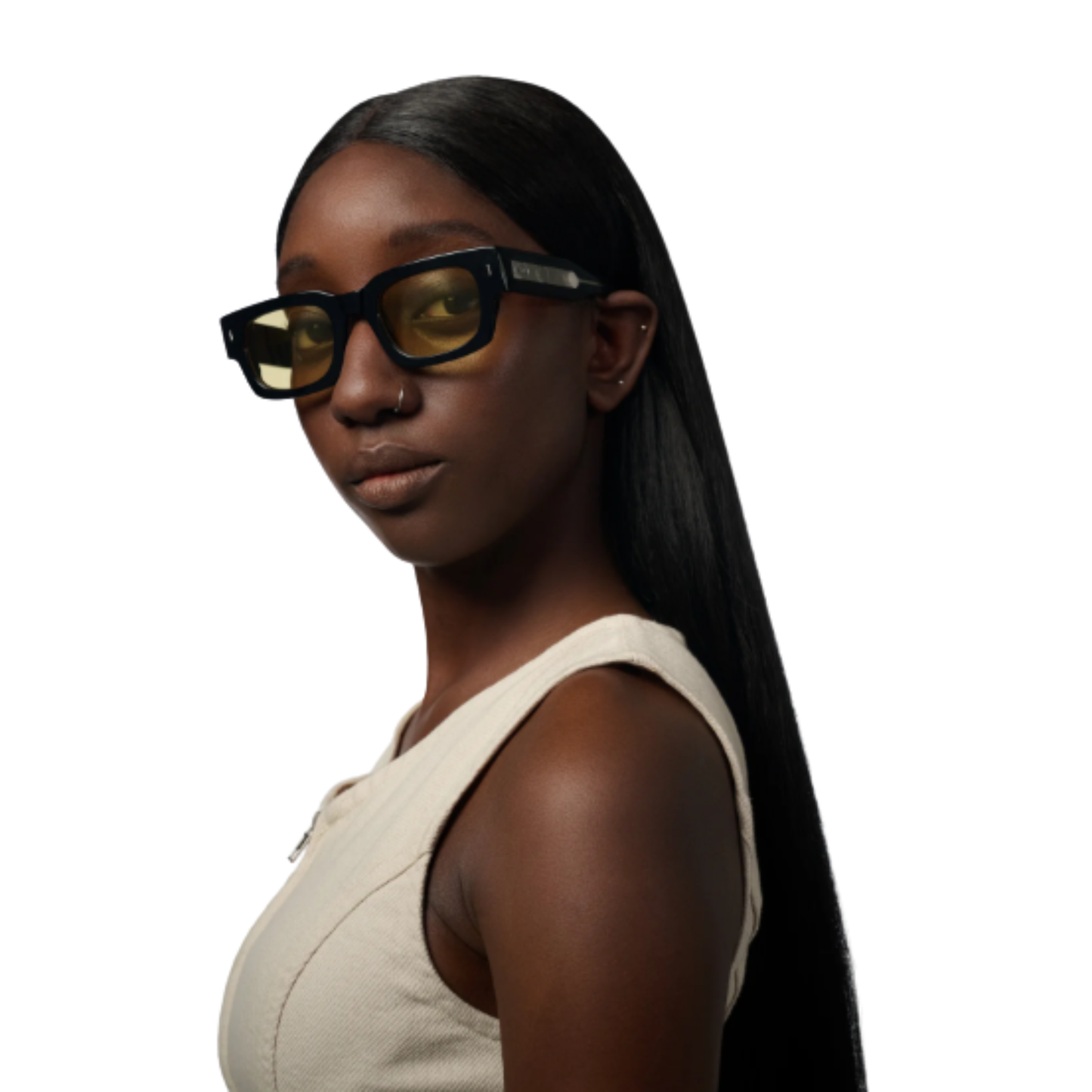 BlackRainSpark
DakotaBlack Dakota square unisex sunglasses with modern premium full rim frame design