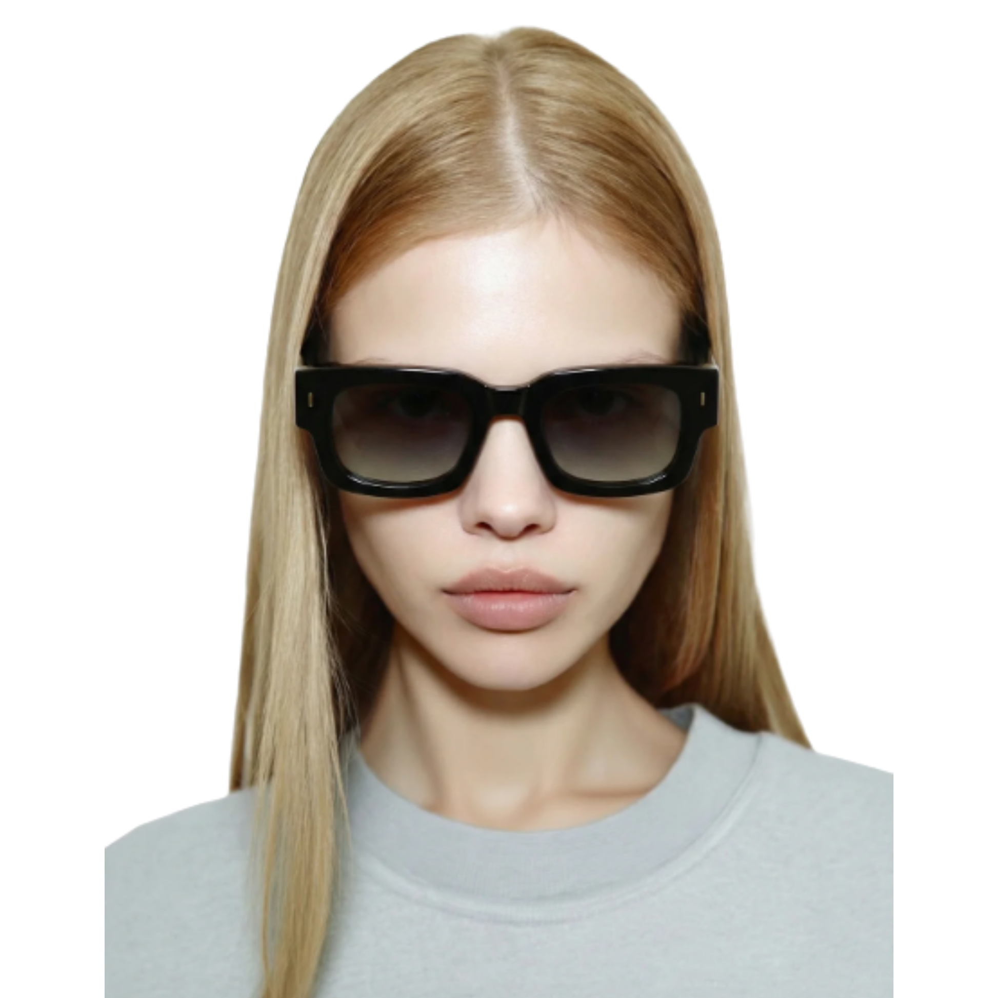 DakotaBlack Dakota square unisex sunglasses with modern premium full rim frame design